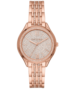 Đồng hồ Michael Kors Nữ Mindy Three-Hand Rose Gold-Tone Steel Watch MK7085 giảm giá 60%