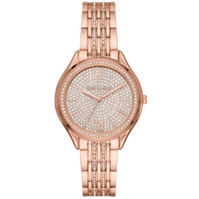 Đồng hồ Michael Kors Nữ Mindy Three-Hand Rose Gold-Tone Steel Watch MK7085 giảm giá 60%