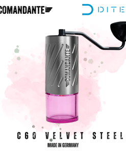 Cối Xay Cà Phê Comandante C60 Baracuda Velvet Steel - Tặng kèm Travel case