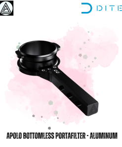 Tay không đáy Apolo Bottomless Portafilter 58mm - Black Aluminium Alloy siêu nhẹ chỉ 185gr