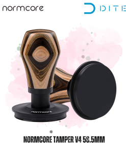 Nén cà phê Normcore 58.5mm Coffee Tamper V4 Colorfull Wood Titanium PVD Coasting Flat Base - Đế phẳng
