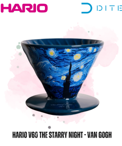 Phễu lọc cà phê Hario V60 The Starry Night Van Gogh - Size 02