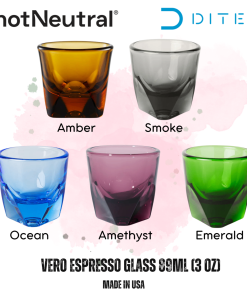Ly thủy tinh NotNeutral Vero Espresso 89ml – Thủ công cao cấp, Made in USA