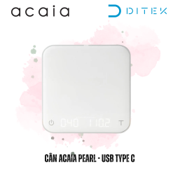 Cân Acaia Pearl 2021 USB-C – Cân pha cà phê barista cao cấp, màn LED, flow rate, chính hãng