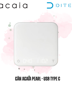 Cân Acaia Pearl 2021 USB-C – Cân pha cà phê barista cao cấp, màn LED, flow rate, chính hãng